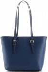 GEANȚĂ DIN PIELE clasică Genuine Leather bleumarin 3303