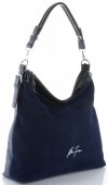 GEANȚĂ DIN PIELE universală Velina Fabbiano bleumarin VF6138