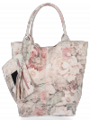 GEANȚĂ DIN PIELE shopper bag Vittoria Gotti roz de pudră VG91