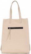 GEANȚĂ DIN PIELE shopper bag Vittoria Gotti bej V8622