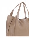 GEANȚĂ DIN PIELE shopper bag Vittoria Gotti bej V2