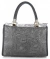 GEANȚĂ DIN PIELE cufăr Genuine Leather gri 214E