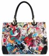Geantă din piele italiană în modele la modă 5239-F Multicolor/Negru