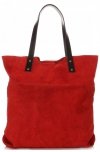 GEANȚĂ DIN PIELE shopper bag Vittoria Gotti roșu V8267