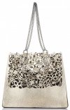 GEANȚĂ DIN PIELE shopper bag Vittoria Gotti negru V5798