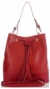 GEANȚĂ DIN PIELE shopper bag Vittoria Gotti roșu V344