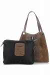GEANȚĂ DIN PIELE shopper bag Vera Pelle maro pământiu 10477