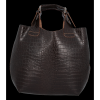GEANȚĂ DIN PIELE shopper bag Vittoria Gotti ciocolatiu VG804