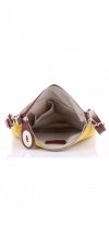 GEANȚĂ DIN PIELE tip poștaș Genuine Leather galben 14
