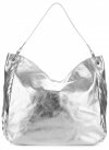 GEANȚĂ DIN PIELE shopper bag Vittoria Gotti argint V8818