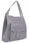 GEANȚĂ DIN PIELE shopper bag Vittoria Gotti gri 8286
