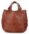 GEANȚĂ DIN PIELE shopper bag Genuine Leather maro K216