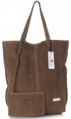 GEANȚĂ DIN PIELE shopper bag Vittoria Gotti maro pământiu V22