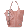 GEANȚĂ DIN PIELE shopper bag Vittoria Gotti roz B15