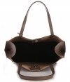 GEANȚĂ DIN PIELE shopper bag Vittoria Gotti maro pământiu V8