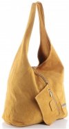 Kožené kabelka shopper bag Vittoria Gotti horčicová V8802