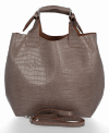 Kožené kabelka shopper bag Vittoria Gotti zemitá VG804