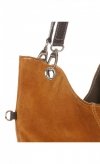 Kožené kabelka listonoška Genuine Leather ryšavá 517