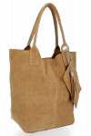 Kožené kabelka shopper bag Vittoria Gotti svetlo modrá V5190