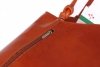 Kožené kabelka listová kabelka Genuine Leather 491 ryšavá