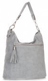 Kožené kabelka shopper bag Genuine Leather svetlo modrá 1330