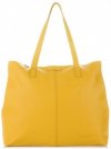 Kožené kabelka shopper bag Vittoria Gotti žltá V5705