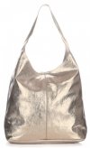 Kožené kabelka shopper bag Vittoria Gotti zlatá V5012