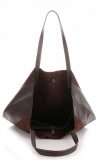 Kožené kabelka shopper bag Vittoria Gotti čokoládová V602
