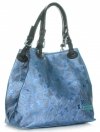Kožené kabelka shopper bag Vittoria Gotti modrá V2053