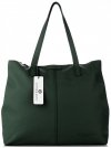 Kožené kabelka shopper bag Vittoria Gotti fľašková zelená V5705