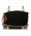 Kožené kabelka kufrík Genuine Leather hnedá 214E