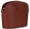 Kožené kabelka listonoška Genuine Leather hnedá E4098