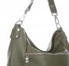 Kožené kabelka shopper bag Genuine Leather zelená 1326