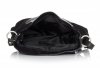 Kožené kabelka listonoška Genuine Leather čierna 424