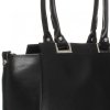 Kožené kabelka kufrík Genuine Leather 9060 čierna
