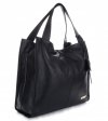 Kožené kabelka shopper bag Vittoria Gotti čierna V2