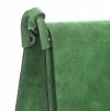 Kožené kabelka listonoška Genuine Leather fľašková zelená 0003