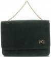 Kožené kabelka listonoška Vittoria Gotti fľašková zelená V3084OD