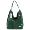 Kožené kabelka univerzálna Vittoria Gotti fľašková zelená VG42