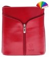 Kožené kabelka listonoška Genuine Leather 208 červená