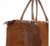 Kožené kabelka kufrík Genuine Leather ryšavá 1175