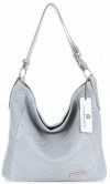 Kožené kabelka shopper bag Vittoria Gotti svetlo šedá V2054
