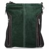 Kožené kabelka univerzálna Genuine Leather fľašková zelená 444