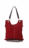 Kožené kabelka listonoška Genuine Leather bordová 517