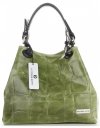 Kožené kabelka shopper bag Vittoria Gotti zelená V692754
