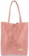 Kožené kabelka shopper bag Vittoria Gotti ružová V299COCO