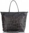 Kožené kabelka shopper bag Vittoria Gotti šedá V691622