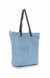 Kožené kabelka shopper bag Vera Pelle svetlo modrá 80041