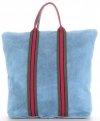 Kožené kabelka shopper bag Vittoria Gotti svetlo modrá V689746