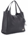 Kožené kabelka shopper bag Vittoria Gotti šedá V2